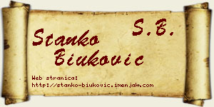 Stanko Biuković vizit kartica